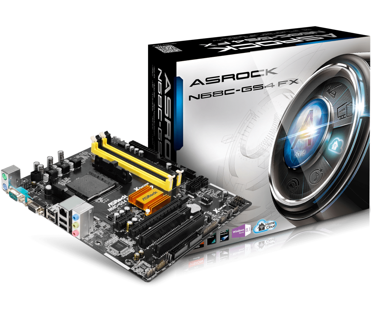 Asrock n68c gs fx как подключить